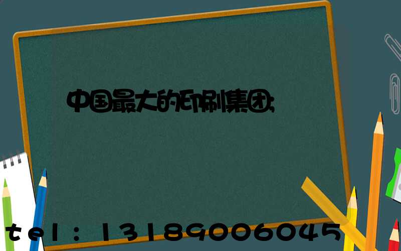 中国最大的印刷集团