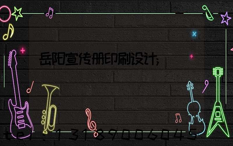 岳阳宣传册印刷设计