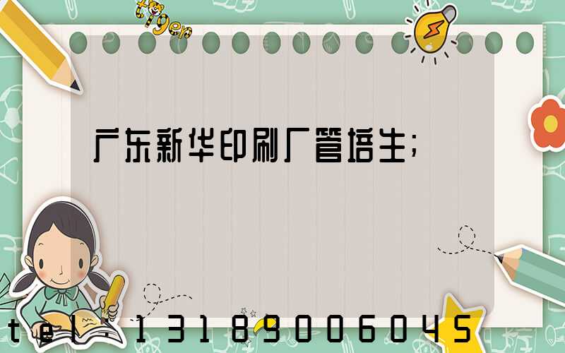 广东新华印刷厂管培生