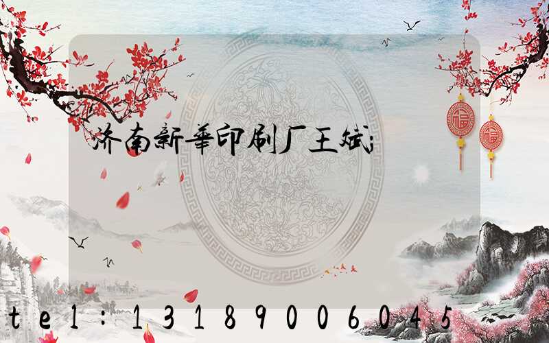 济南新华印刷厂王斌