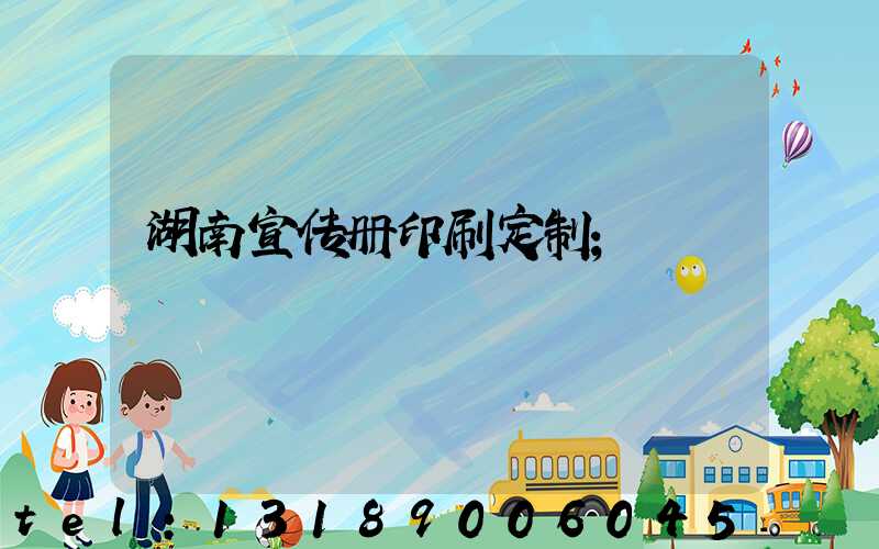 湖南宣传册印刷定制